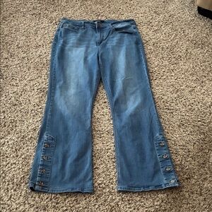 Baccini Flare Jeans Vintage SZ 14 Blue